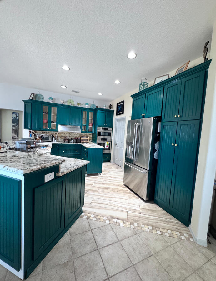 After: Custom Green Paint &amp; Modern Hardware